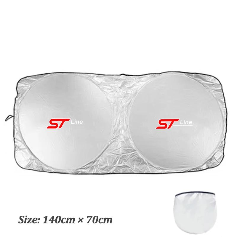 

Car Sticker Hot For Ford Car Windshield Sun Shade Cover Blocks Rays Protector Interiors For Ford ST-Line Focus Fiesta C-Max Edge