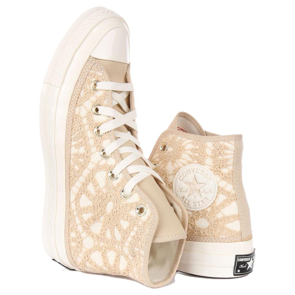 Converse Chuck 70 High Daisy Cord Unisex Sneakers Cream Oat-Milk Egret A05005C