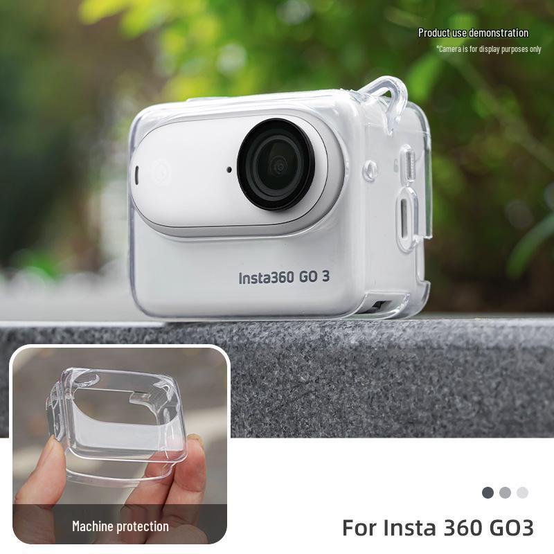 Insta360 GO 3S Silicone Case: Transparent Protective Accessory for Thumb Action Camera