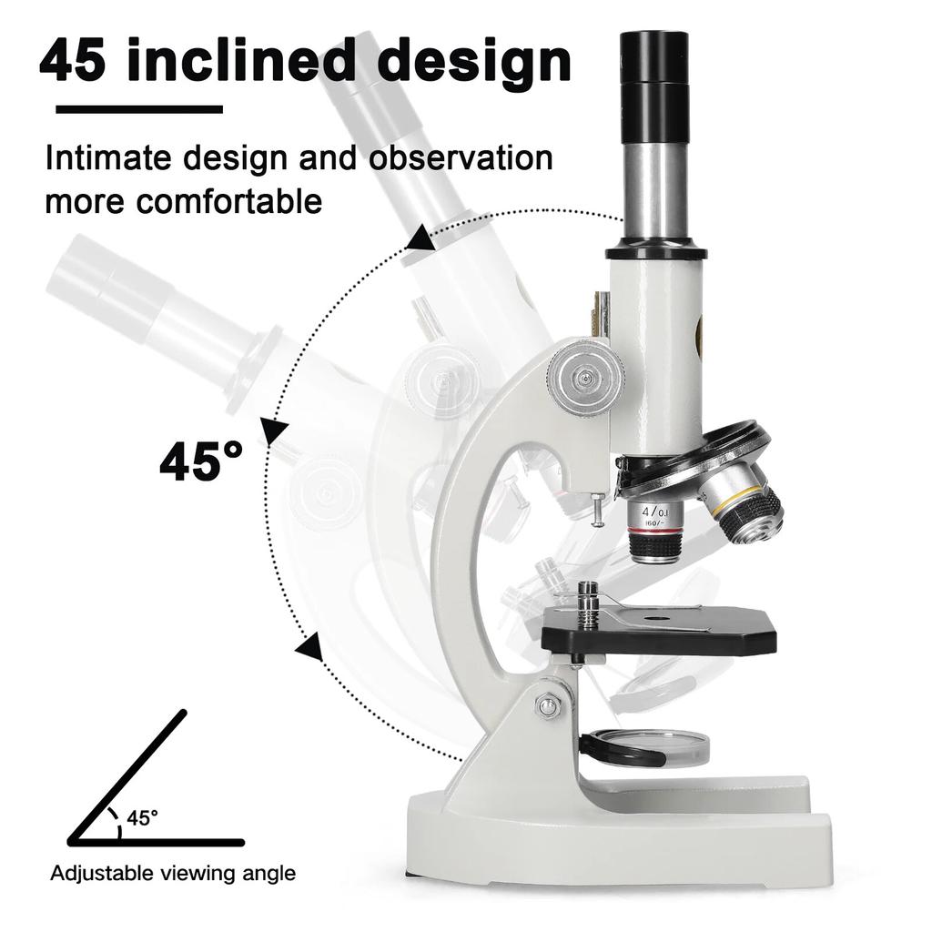 64X-2400X Monokulares optisches Mikroskop, Grundschulkinder, Wissenschaft, Biologie, Mikroskop, digitales Monokularmikroskop, Geschenke