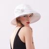 Spring And Summer Mesh Visor, Flower Temperament, Wedding Hat, Sun Protection, Big Brim, Sun Hat, Basin Hat, Women'S Fashion Hat