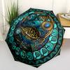 Underwater Harmony Mandala Pattern Umbrella, Portable and Foldable Design, 8 Ribs, a Casual Accessory for Halloween, Christmas, and Birthday Gifts.