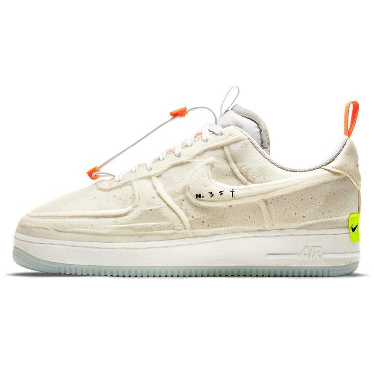 Nike Air Force 1 Experimental 'Sail' Sponge Low Top Skateboard Shoes Unisex Ecru Orange CV1754-100