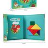 Wooden Jigsaw Magnetic Tangram Puzzle Book Educational Toys for Children Baby Kid Portable Montessori Learning Intelligence