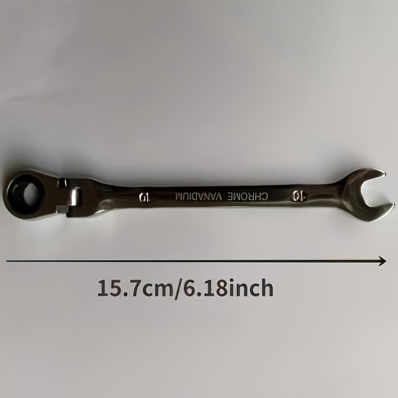 

1 шт. Регулируемый двусторонний гаечный ключ с гибкой головкой, идеально подходящий для ремонта автомобилей, машиностроения и домашнего использования Гаечные ключи Ручной инструмент