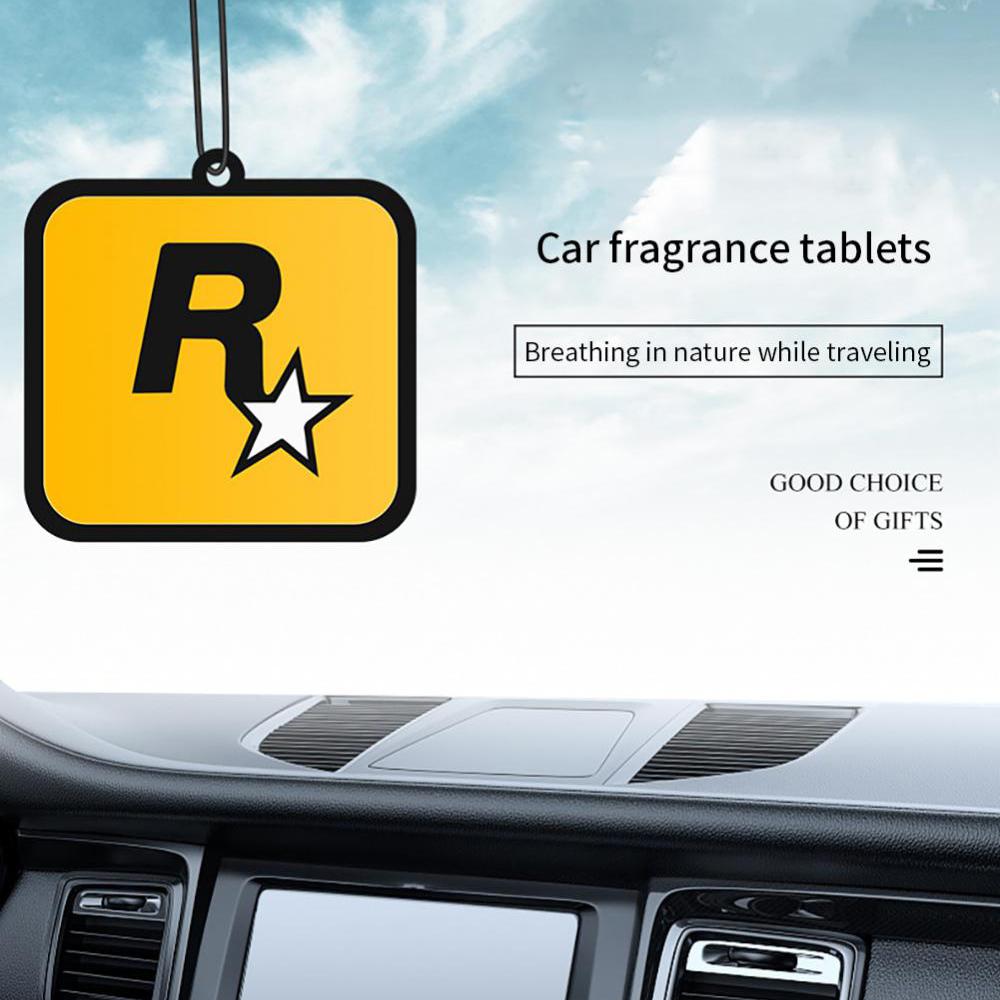 Car Rockstar Fragrance Tablets Car Interior Pendant Pendant Air Freshener Aromatherapy Essential Oil Hanging Decoration