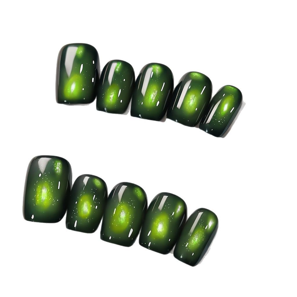 Press-On-Nägel Quadratische Falschnägel mit Glitzer-Design Künstliche Acrylnägel Glänzende Falschnägel Vollabdeckung Aufkleb-Nägel Klebe-Nägel für Damen
