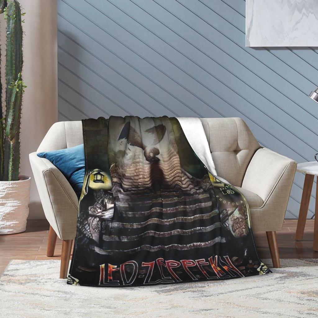 GUOYU Blanket LLedS ZZeppelinES rock band Throw Blanket for Couch Fuzzy Plush Blanket 50x60 Inches Multisize Bedspread for All Seasons