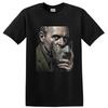 Hannibal Lecter Máscara de Terror Retrato Arte Gótico Camiseta Estampado de Thriller Oscuro