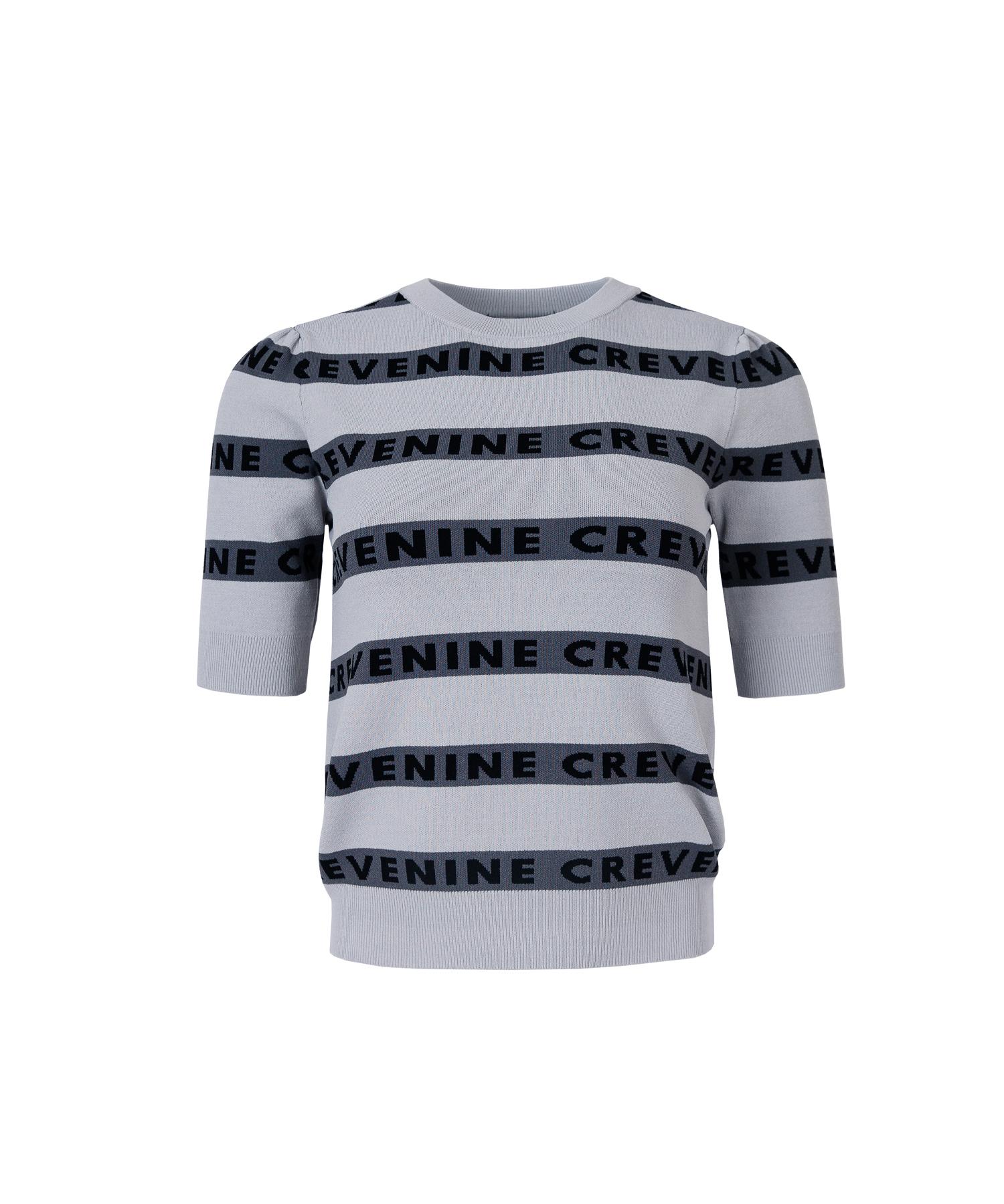 Crive Nine Logo Striped Sweater Grey/S