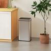 Sensor Trash Can 50L Stainless Steel Automatic Trash Can with Soft-Close Lid Motion Sensor 35.5 X 26 X 67 Cm Silver