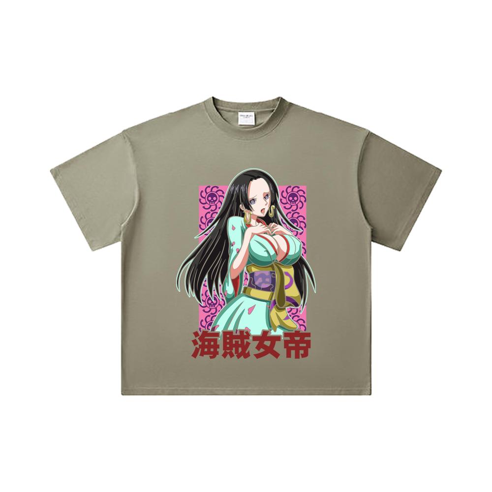 260 GSM Double Yarn 32 Count 100% Cotton One Piece V68 Boa Waifu Print Unisex Heavy Cotton T Shirt