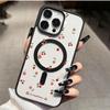For Galaxy S25FE Case Red Cherry Alphabet Case for Samsung S26 Ultra S24 Plus S23 A57 A37 A56 A55 Magnetic Wireless Charge Cover