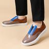 Fashion Trend Designer New Men Mixed Color Loafter Men's Black Brown Leather Shoes Male Walking Sneakers Tenis Masculino Zapatos Hombre