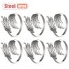 1-24PCS Open Adjustable Wing Couple Rings Stainless Steel Polished Hypoallergenic Comfort Fit Jewelry for Daily Wear Anniversary