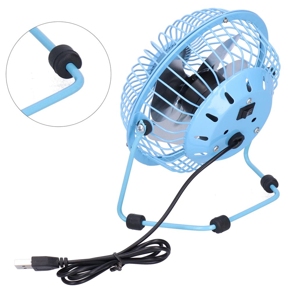 Fan USB Portable Silent Aluminum Blade   Desk Desktop Iron Crafts Fans