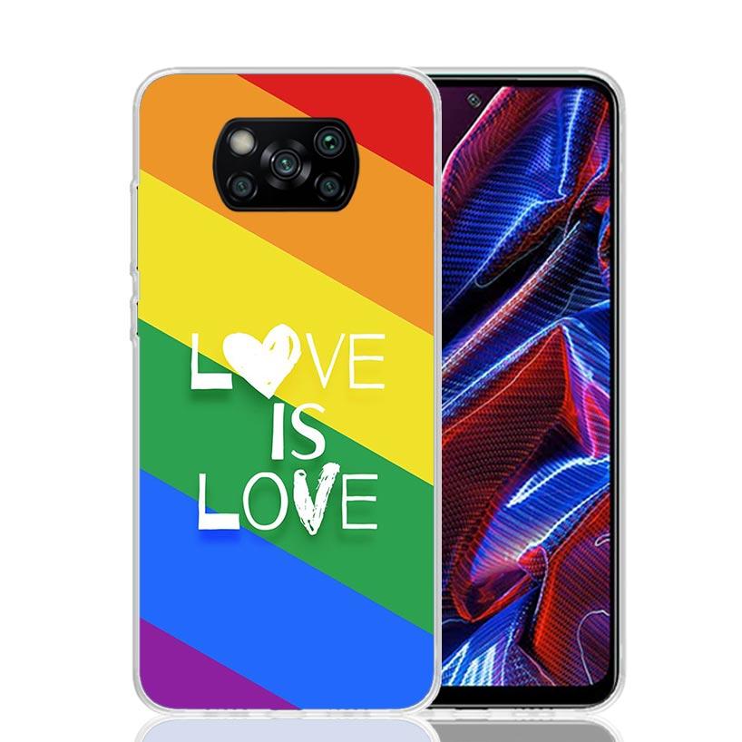 Love Is Love LGBT Rainbow Case Phone Cover for Xiaomi Redmi Note 10 9 9S 8 8T 7 5 Pro Mi 12T 11T 10T 9T 12 11 Lite A3 A2 Trend F