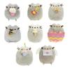 Pusheencat Plush Toy Kawaii Cat Stuffed Animal Sandwich Cookie Ice Cream Donut Pizza Burger Plush Doll  Decoration Gift For Kids