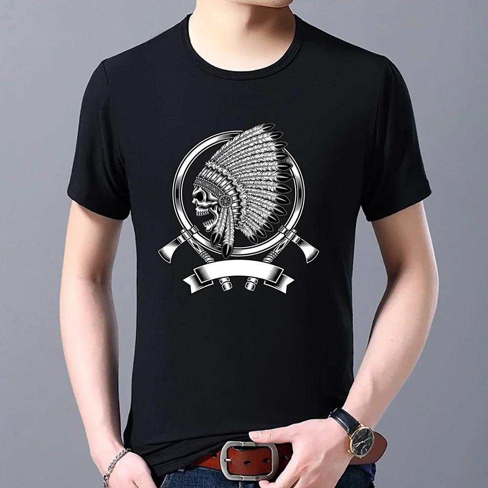 Casual Travel Sports Breathable Quick-drying O-neck Men's Top T-shirt Summer Popular Pirate Skull Pattern Printed Shirt
