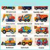 Wooden Construction Vehicle Puzzle For Kids Educational Toy Gift For Early Learning