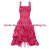 Euro-American Gothic Lolita Ball Gown: Slim, Irregular Lace-up Corset Dress