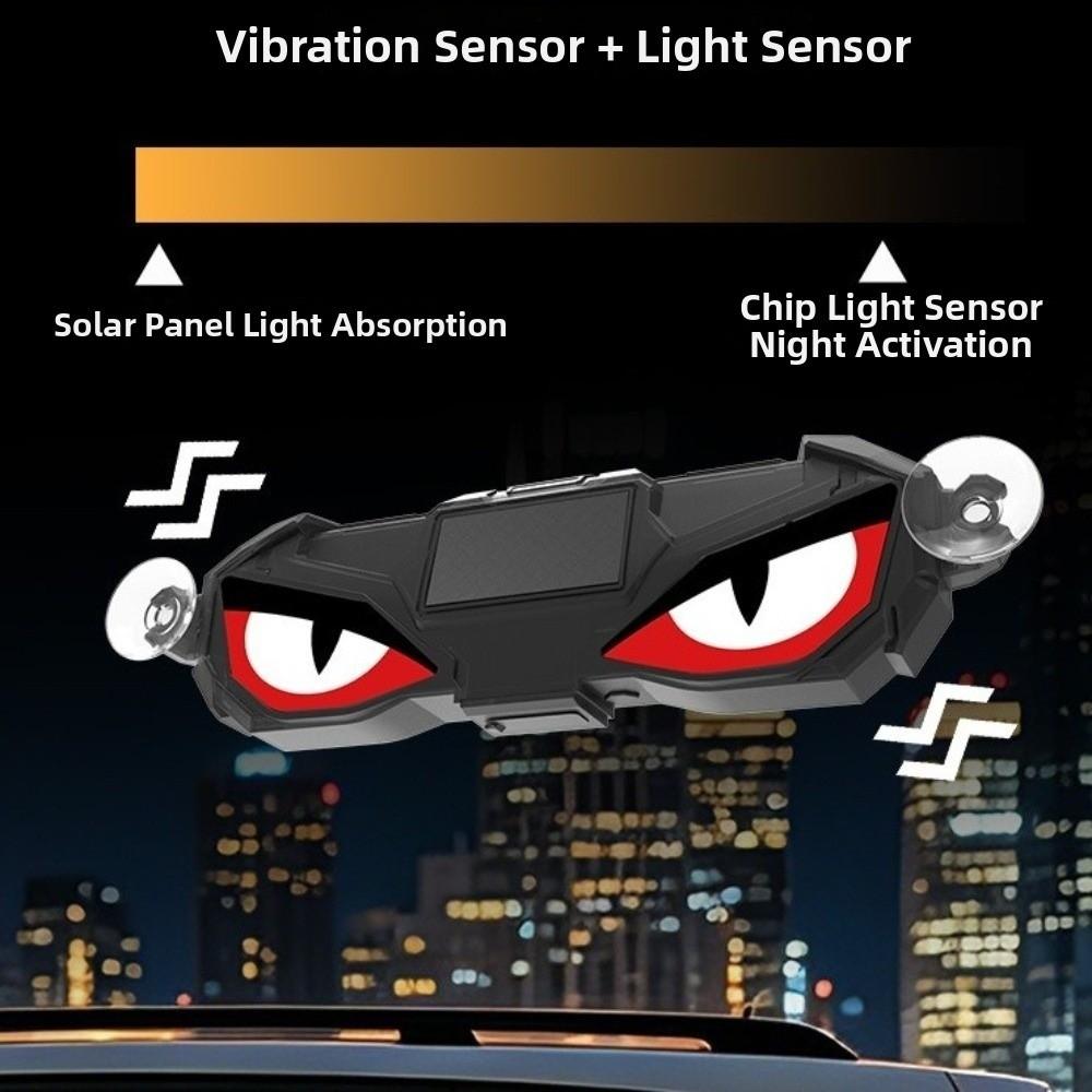 Suction Cup Devil Eyes Car Lights Vibration Lights on Car Warning Light  Car Decoration