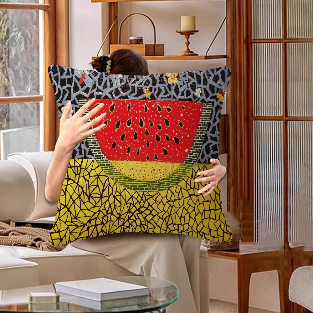 kKusama yYayoi Art Cushion Cover Polyester Sofa Cushions Decorative Throw Pillows Home Decoration Pillowcover
