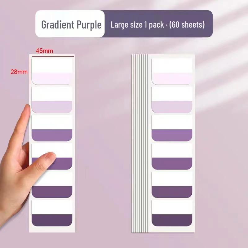 Gradient Index Tabs: Writable Sticky Notes for Students, Popular Internet Celebrity Small Strip Markers.
