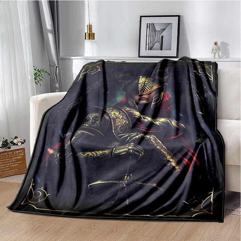 Personalized Elden Ring Blanket The Tarnished Print Flannel Blanket Ranni Soft Warm for Beds Throw Sofa Cover Bedspread
