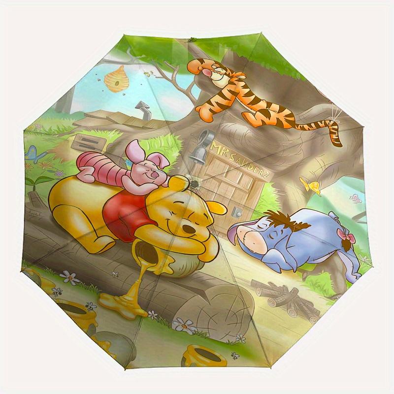 Disney Winnie the Pooh, Tigger Themed automatic opening and closing folding umbrella, portable - durable, 8-rib umbrella frame, very suitabl
