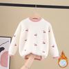 Girls' Sweaters and Velvet Children's Sweaters Children's Knitwear Autumn and Winter Korean Children's Sweaters Pullovers