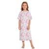 Meisjes Pediatrische Patiënt Gown Drukknop Korte Mouw Opening aan de Achterkant Zelf Vast te Knopen Schattig Geprint Ziekenhuis Kleding voor Kinderen