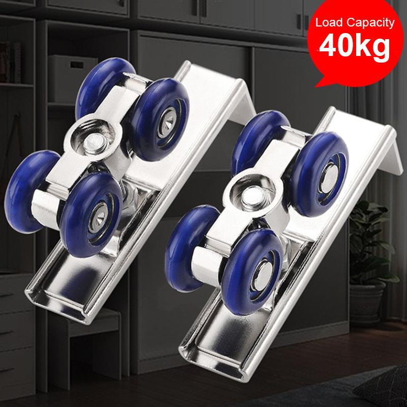 2ks/sada Posuvné dveře Roller Hardware Posuvné dveře Kladka 4/8 kola Kolejnice