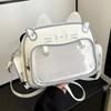 Women's Fashion Backpacks Y2K Style Japan Kawaii Cat Ita Bag PU Cute Girls Transparent Pocket Aesthetic Shoulder Crossbody Bags