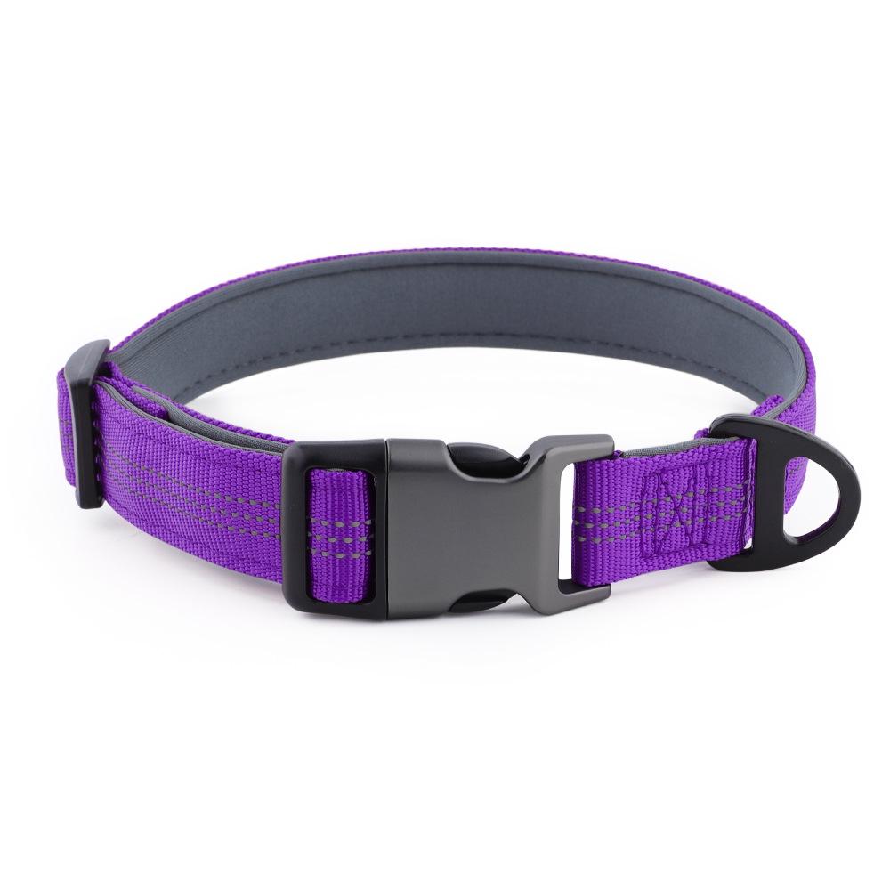 Reflektierendes Nylon-Hundehalsband mit atmungsaktivem Tauchfutter - Kleine, mittlere, große Größen