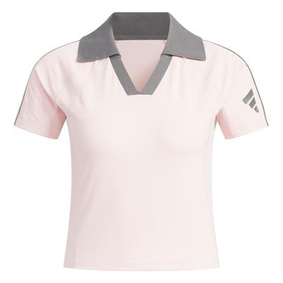 Fashionable Simple Loose Short Sleeve Polo Shirt Women Tops Sand Pink JN3511