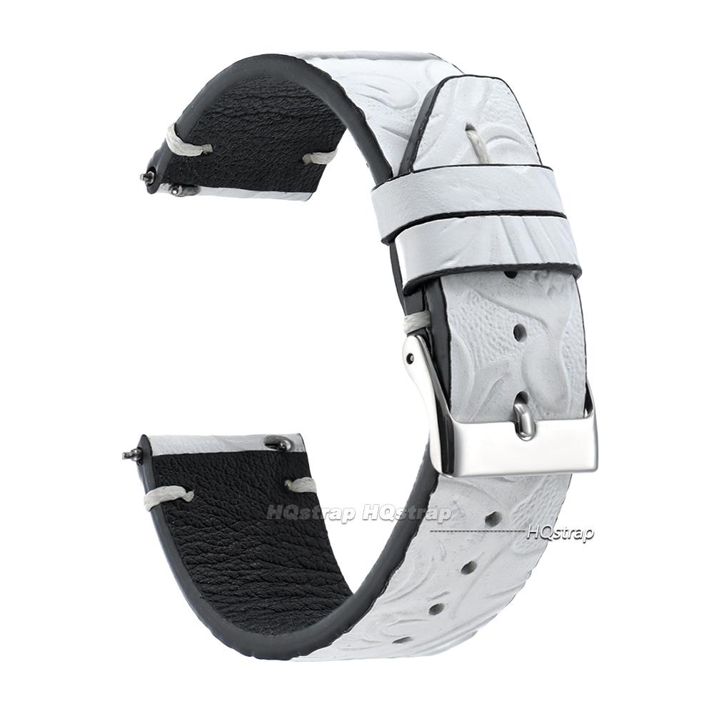 

Vintage Calfskin Watch Strap 20mm 22mm Printed Pattern Leather Watchbands Watch Accessories for Seiko Cowhide Universal Bracelet 20mm