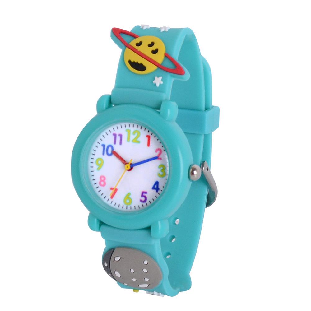 Kids' Cartoon Quartz Watch: 3D Strap, Round Case, Waterproof, Simple Design