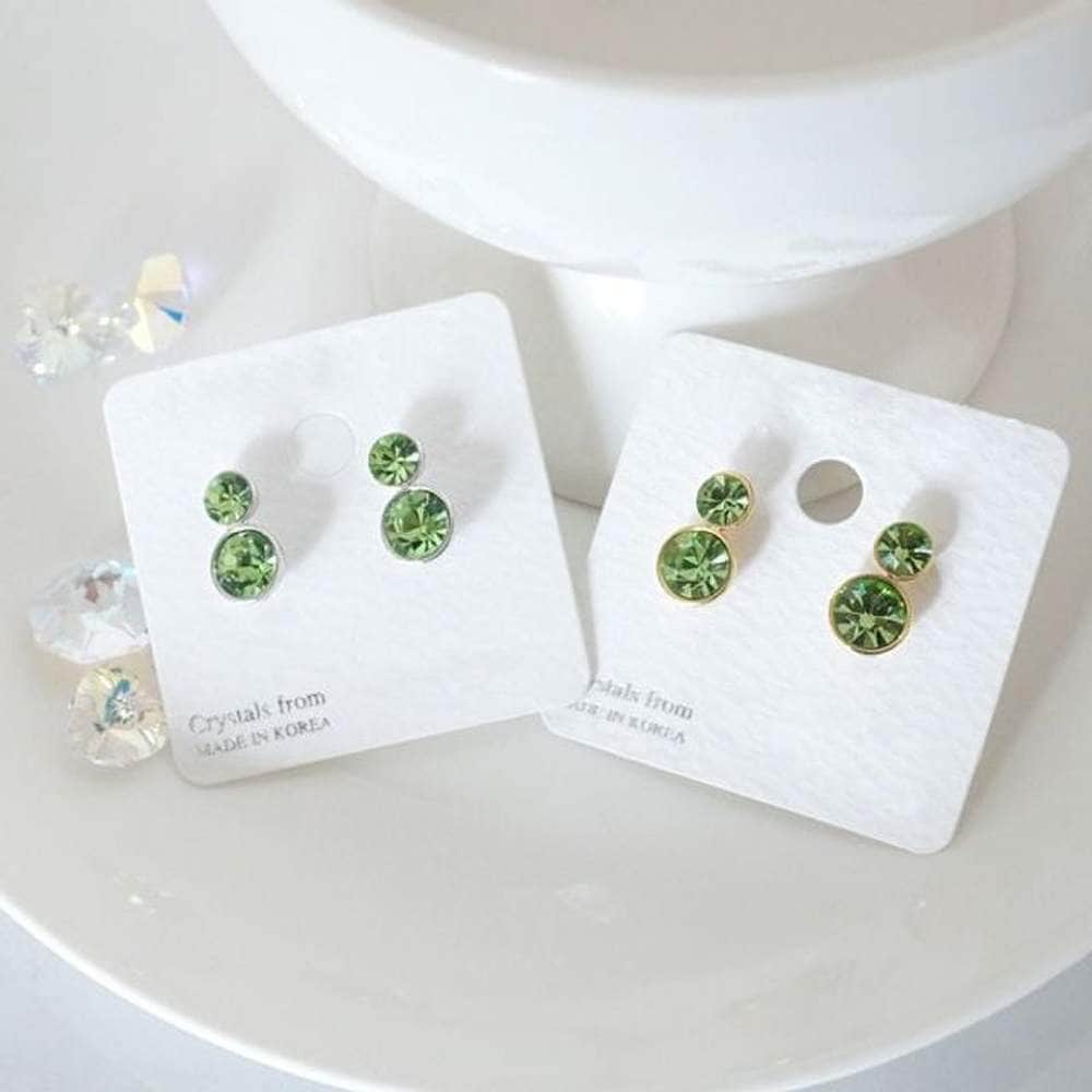 E411 Light Green Austrian Genuine Crystal Earrings