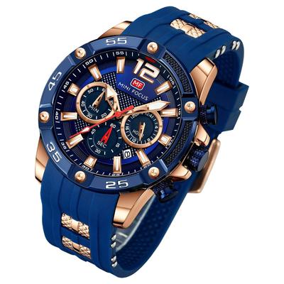 Pánske hodinky s funkciou stopiek, dátumovkou, vodotesné, quartzové, štýlové, jednoduché, v rebríčku, ležérne, na štúdium, do práce, analógové, silikónový remienok, v rebríčku