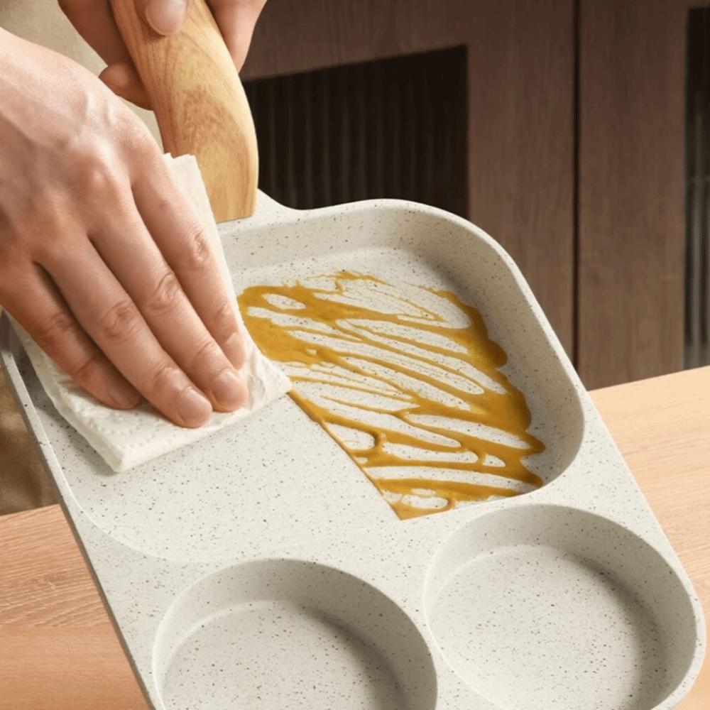 2 In1 Fried Egg Steak Fry Pan Small Mini Hamburger Pan Breakfast Egg Pan  Gas Induction Cooker