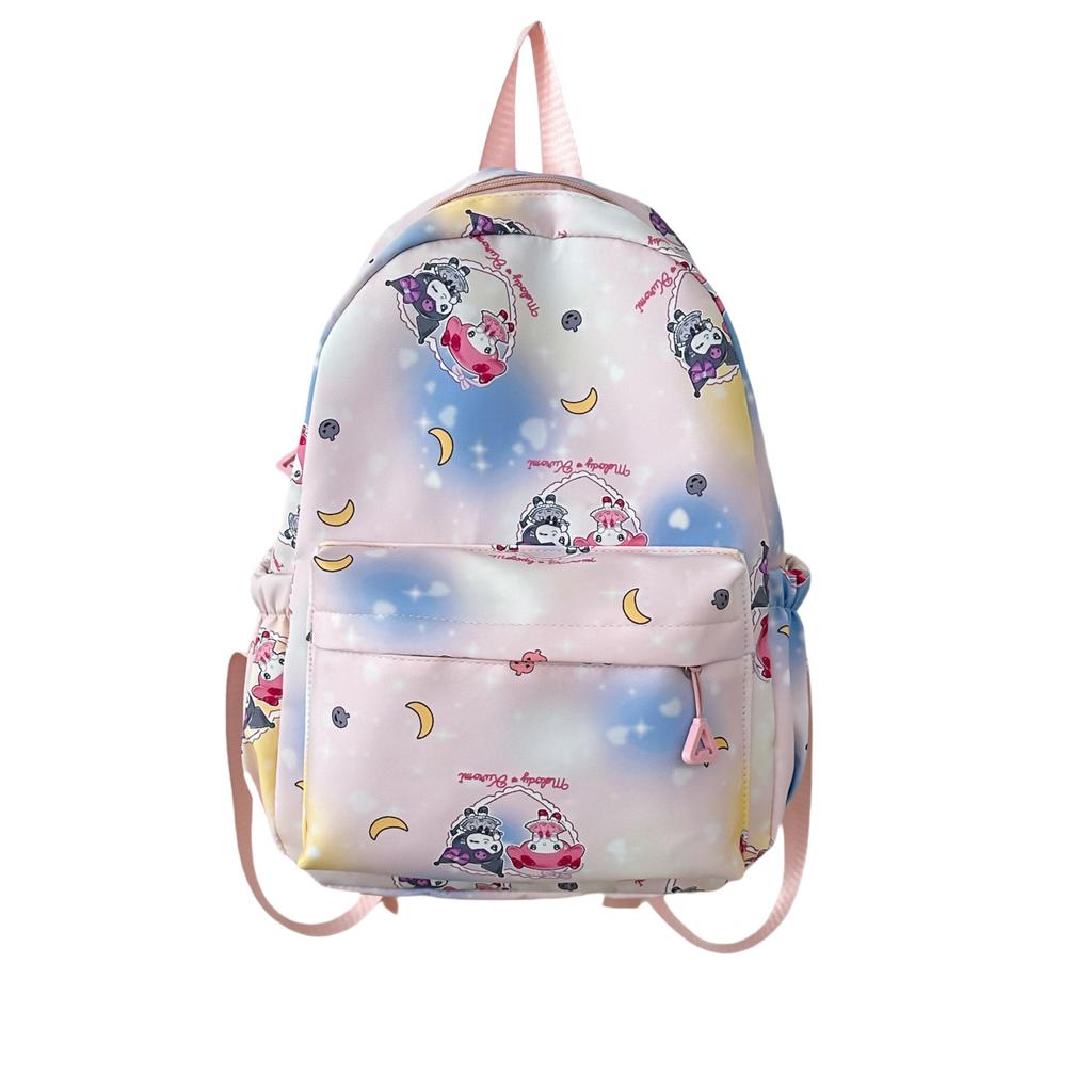 Schoolbag11 New Cartoon Kulomie Backpack Printed Nylon Casual Backpack Trend Middle School Primary School Campus Backpack