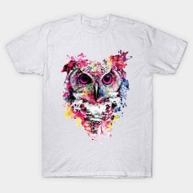 

Men Black Print T-shirt Owl No-Cut Transfer Paper Print Cotton Tshirt XL білий