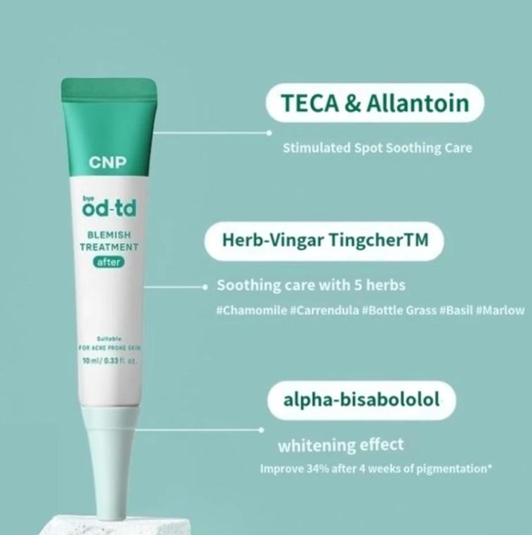 CNP Laboratory Bye OD-TD Spot Calming Gel / Blemish Treatment 10ml | Targeted Care for Troubled Skin | Direct from Korea