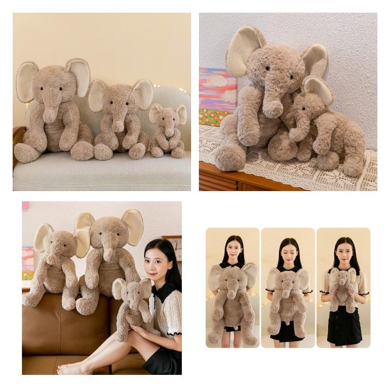 Adorable Plush Elephant Pillow Toy For Children Realistic Elephant Stuffed Animal