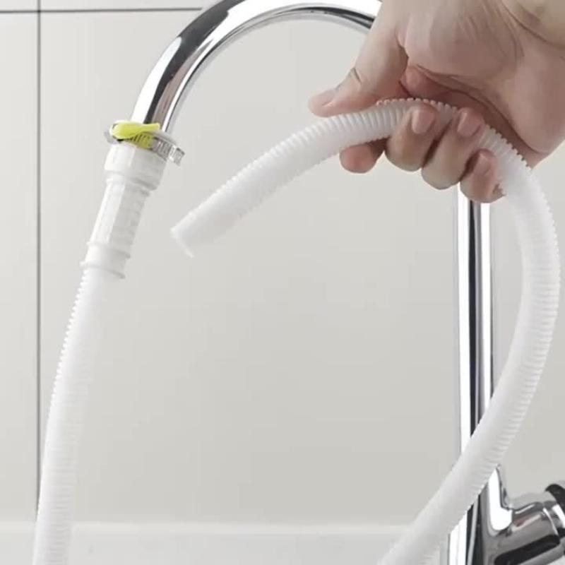 Multi-Functional Faucet Extension Hose for Sink, Air Conditioner, Washing Machine Drain Pipe,Head and Tail Can Be Connected, Suitable for Garden