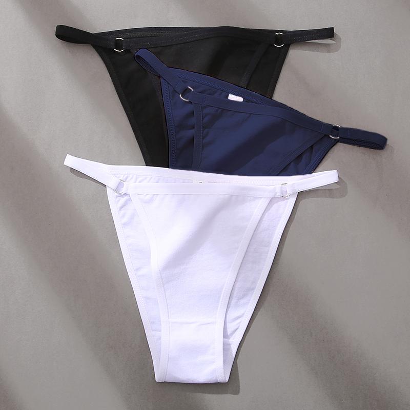 3Pcs/set Women's Cotton Panties Low Waist Bikini Briefs M-2XL Ladies Underwear Female Soft Solid Underpants Lingerie New