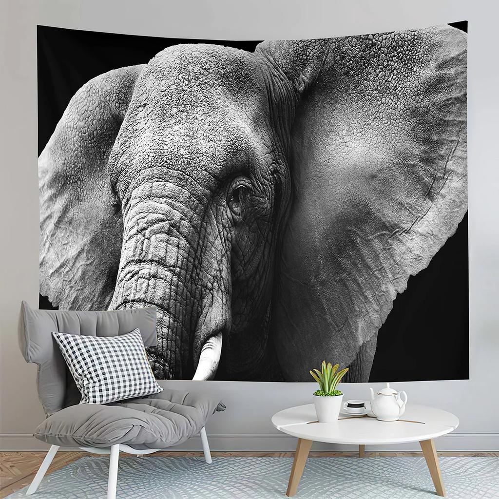 Elephant Tapestry African Animal Tapestry Nature Wildlife Tapestry Creativity Tapestries Home Living Room Bedroom Dorm Decor