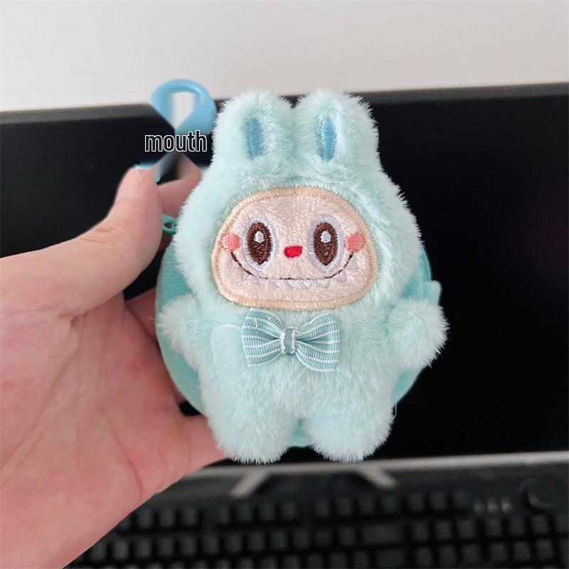 Labubu Little Rabbit Mini Coin Purse - Cute Cartoon Portable Bag with Hang-on Feature