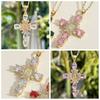Valentine's Day Gift O Chain Necklace Party Accessories Chain Choker New Zircon Cross Pendant
